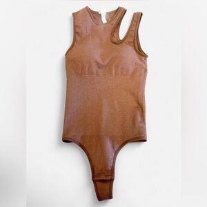 New Mocha Ribbed Bodysuit